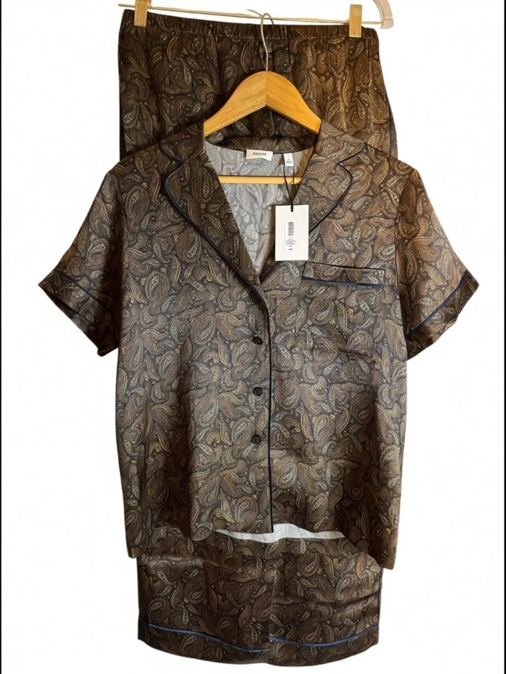 Aritzia NWT 
Nightside Silk Pajama Pant & Top in Size S - Picture 9 of 13